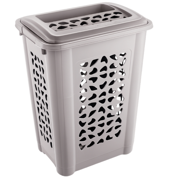 Keeeper wasmand met deksel grijs 60 cm 60 L