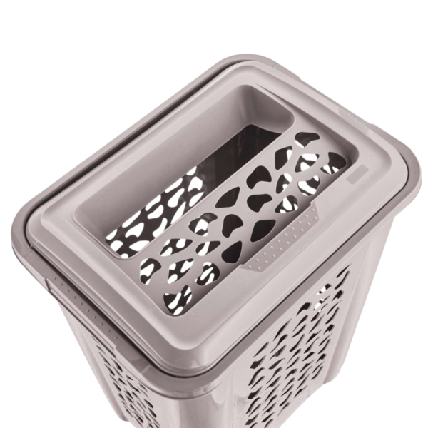 Keeeper wasmand met deksel grijs 60 cm 60 L