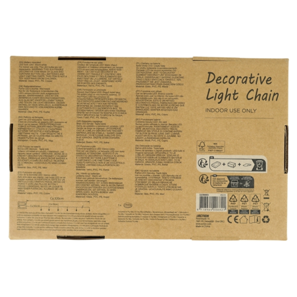 Lichtketting 10 LED op batterij 320 cm