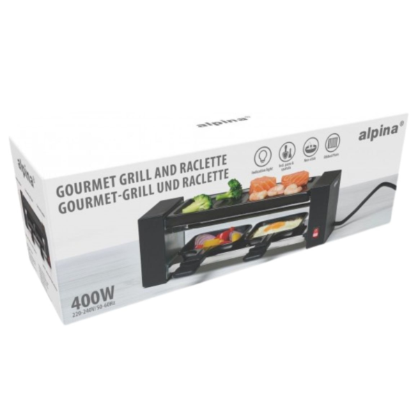 Alpina gourmet en raclette grill 400W