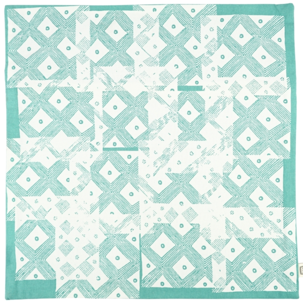 Fair Trade kussenhoes Tribal blauw 45 x 45 cm