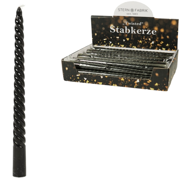 Stern Fabrik dinerkaars twist zwart 2,2 x 25 cm