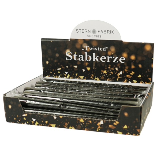 Stern Fabrik dinerkaars twist zwart 2,2 x 25 cm
