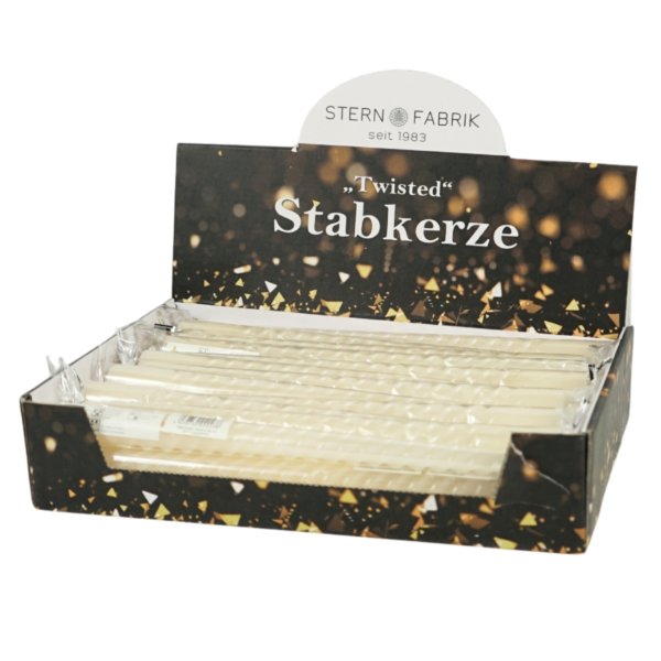 Stern Fabrik dinerkaars twist crème 2,2 x 25 cm