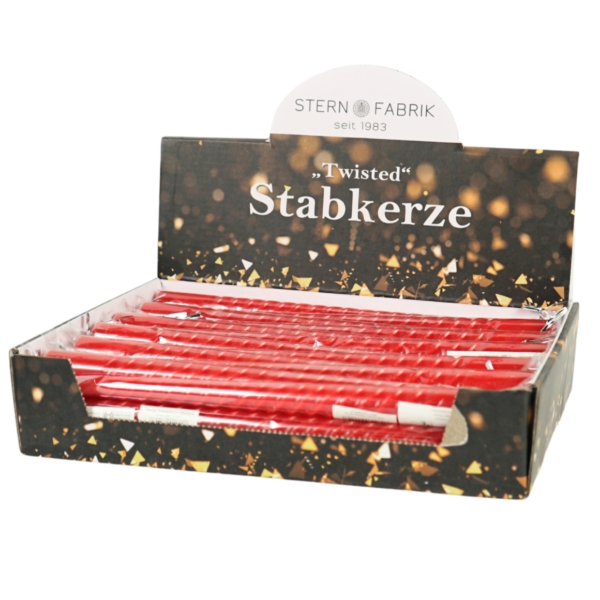 Stern Fabrik dinerkaars twist rood 2,2 x 25 cm