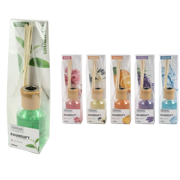 Geurstokjes Air Fresher 100 ml 6 assorti