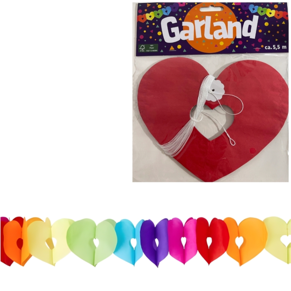 Slinger papier 5,5 meter 4 assorti