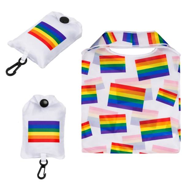 Out of the Blue opvouwbare tas regenboog 39 x 56 cm