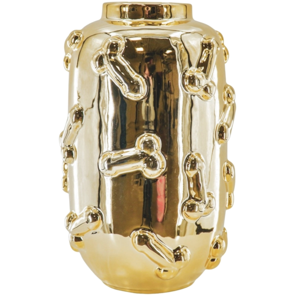 Housevitamin vaas Dick goudkleurig 27 cm