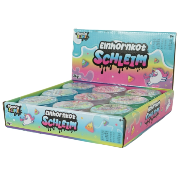 Squeezee Slime eenhoorn slijm 36 gram 7 cm 3 assorti