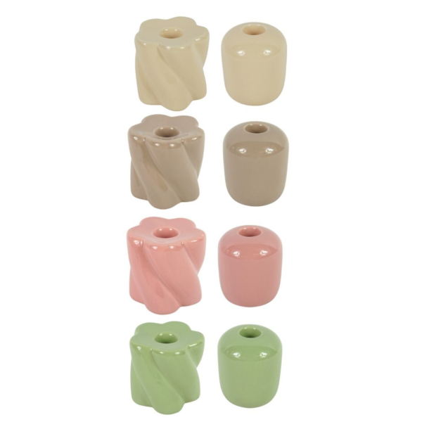 Kandelaar Retro 7 cm 8 assorti