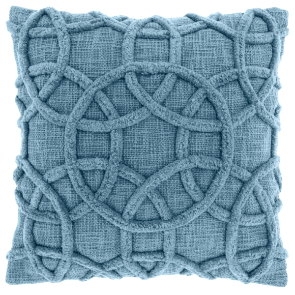 Unique Living kussen Everon jeans blue 45 x 45 cm