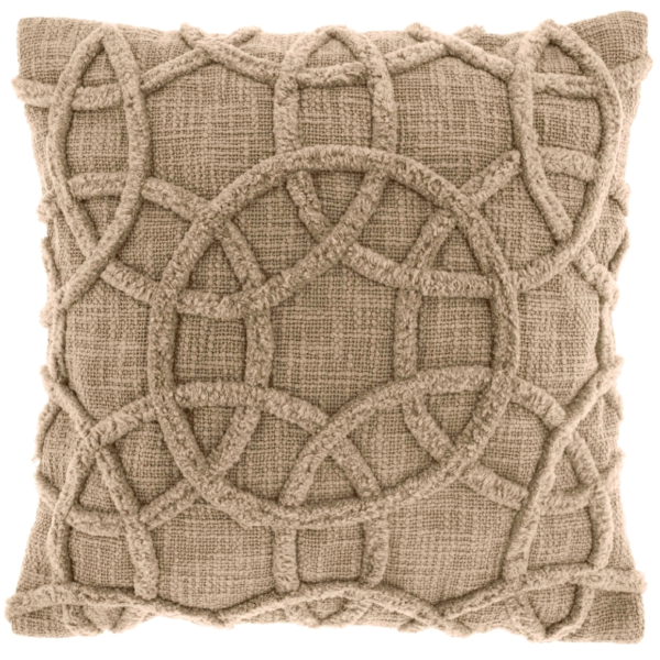 Unique Living kussen Everon taupe 45 x 45 cm