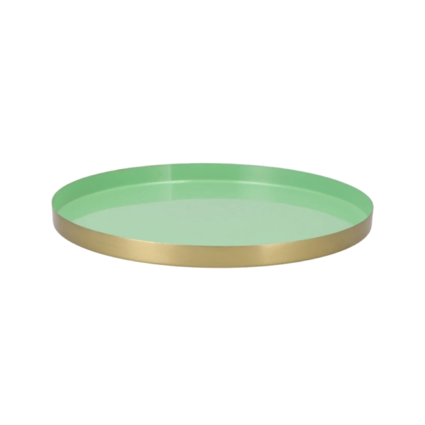 Dienblad Marrakech mint goudkleurig 33 cm