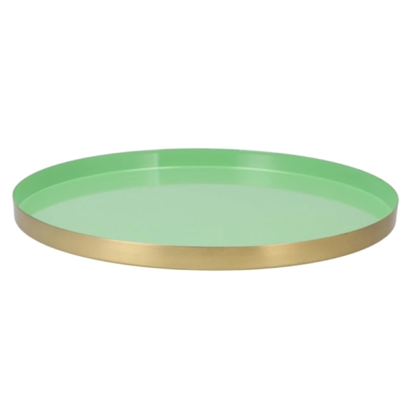 Dienblad Marrakech mint goudkleurig 40 cm