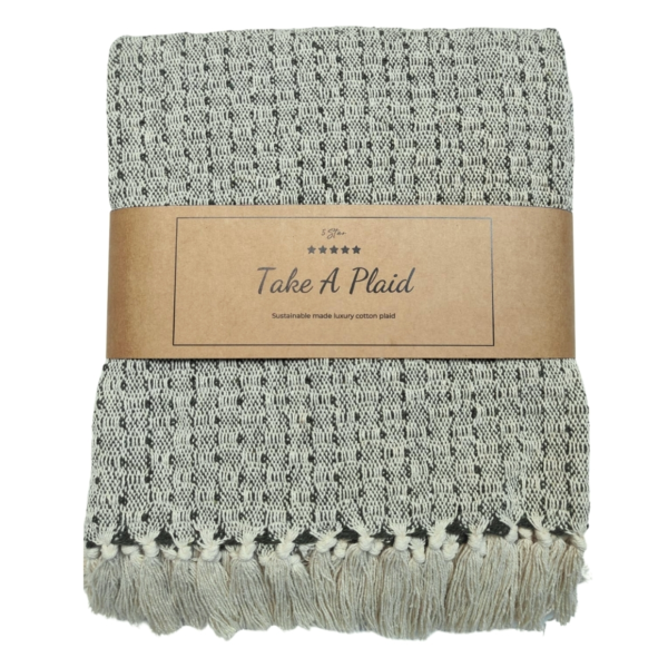 Take a Plaid 38 recycelte Baumwolle grün 130 x 180 cm