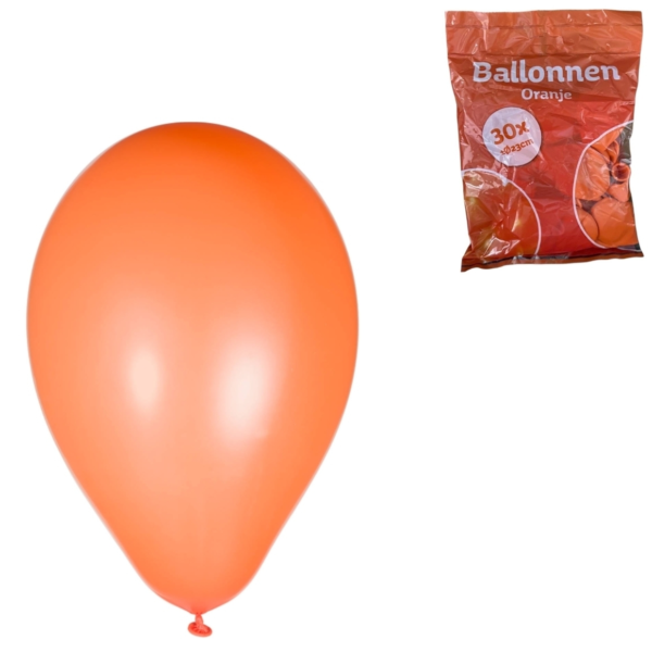 Oranje ballonnen 23 cm 30 stuks