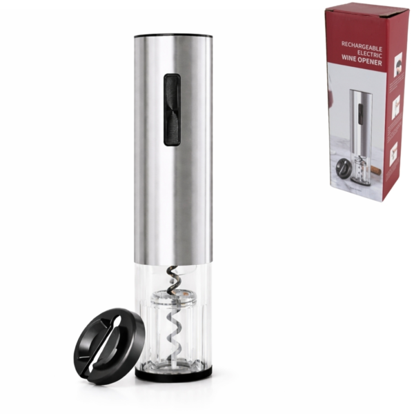 Elektrische kurkentrekker oplaadbaar rvs 19,5 cm