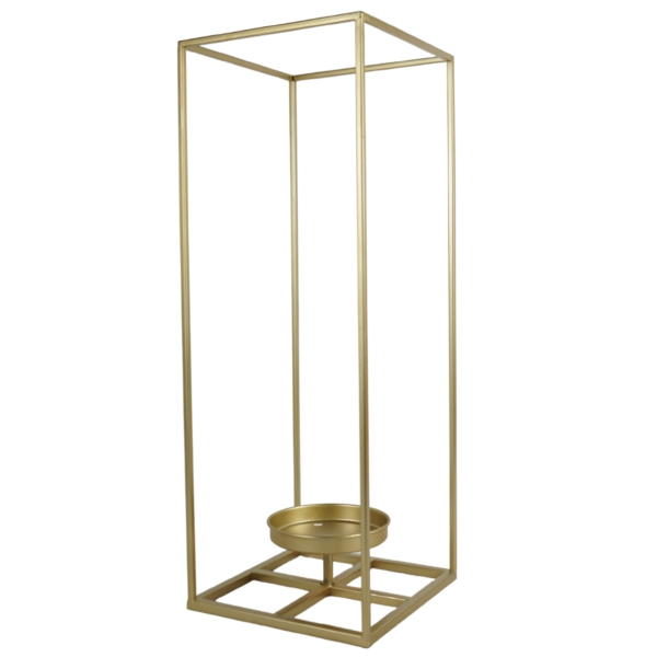 Lantaarn metaal goudkleurig 55 cm