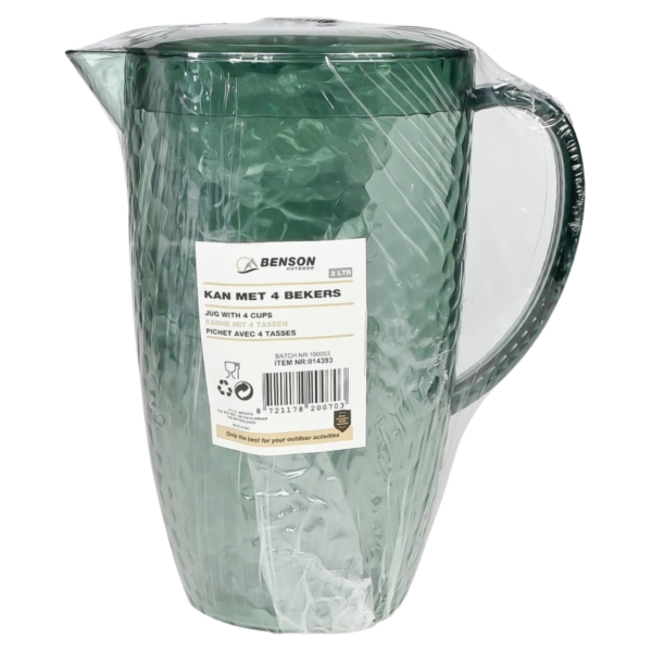 Benson Outdoor karaf met bekers 2 L set van 5
