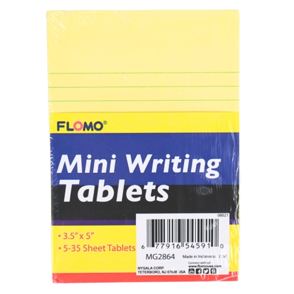 Notitieblok gelinieerd 35 paginas 12,7 cm 5 stuks