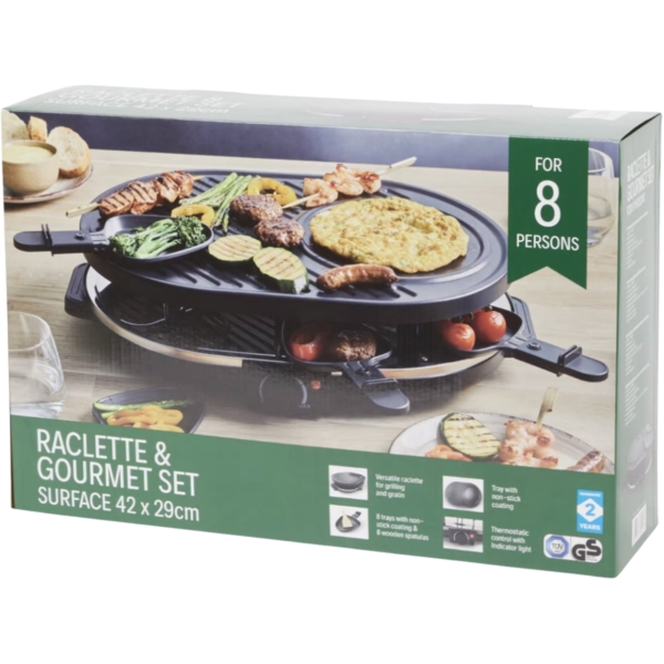Gourmetstel 8 personen EU-stekker 42 cm 1400 watt