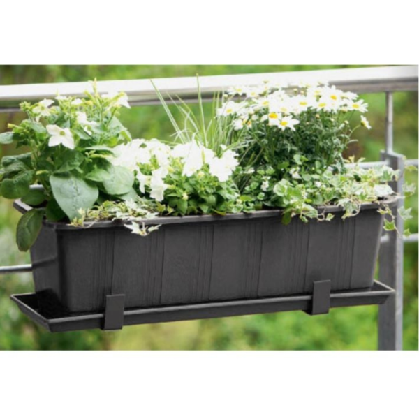 Geli bloembakbeugels grijs 20 cm set van 2