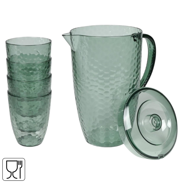 Benson Outdoor karaf met bekers 2 L set van 5