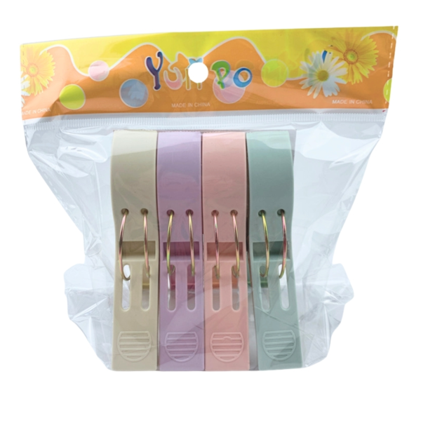 Handdoek XL clip pastel set van 4