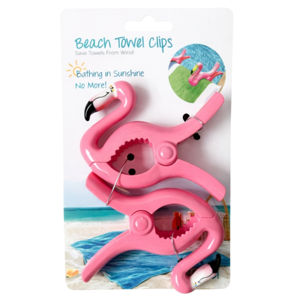 Handdoek XL clip Flamingo set van 2