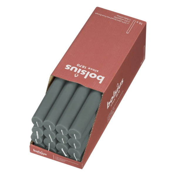 Bolsius dinerkaars Rustiek grijs/groen 2,2 x 27 cm