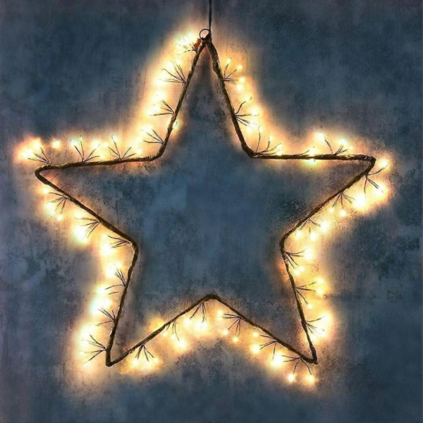 Kerstster LED bruin 40 cm