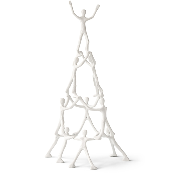 J-Line beeld Figuur piramide wit 74 cm