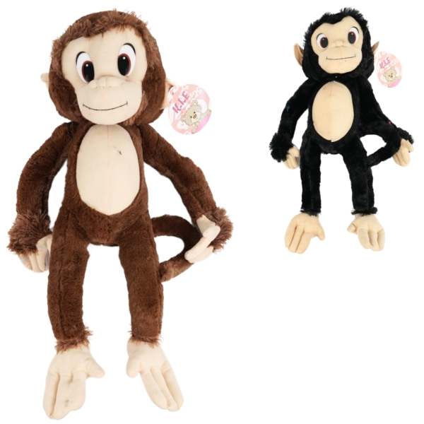 Knuffel aap 55 cm 2 assorti