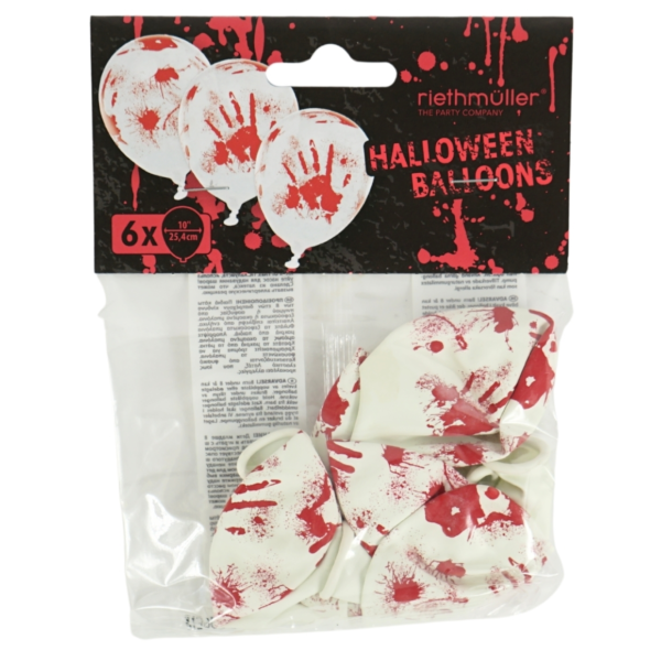 Amscan ballonnen bloedende hand 25,4 cm 6 stuks