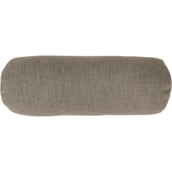 Tiseco bolster kussen Cotton Slub taupe 15 x 45 cm