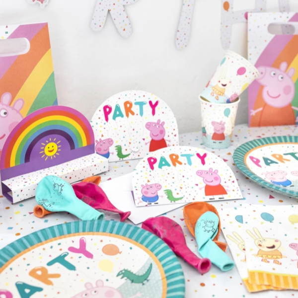 Amscan uitnodigingen met envelop Peppa Pig set van 8