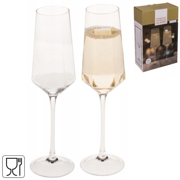 Out of the Blue champagneglas Diamond 250 ml 2 stuks