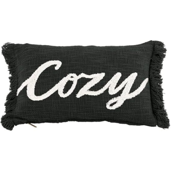 Tiseco kussen Cotton Slub Cozy zwart 30 x 50 cm