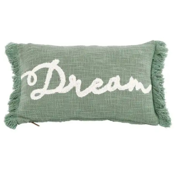 Tiseco kussen Cotton Slub Dream groen 30 x 50 cm