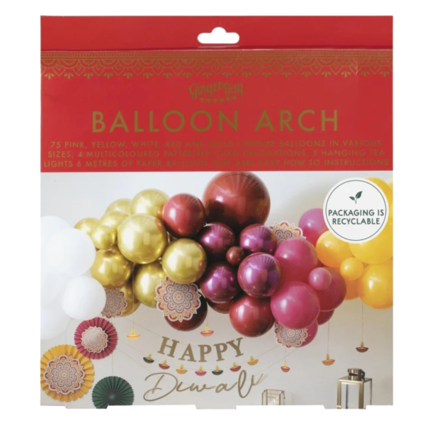 Ginger Ray ballonbogen-set multicolor 75 stück