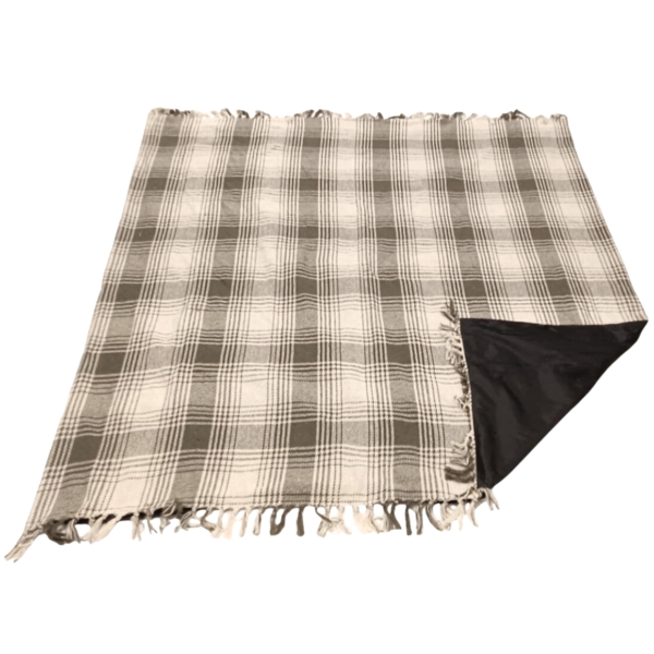 Take a Plaid polyback picknickplaid groen/wit 160 x 160 cm
