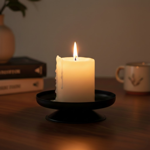 (R) Spaas Kerzenhalter Metall schwarz 9 cm