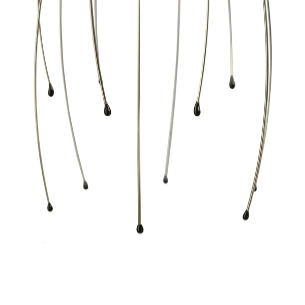 Relaxdays hoofdmassage spin goudkleurig 24,5 cm