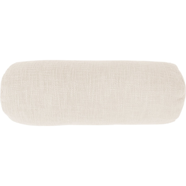 Tiseco bolster kussen Cotton Slub ivoor 15 x 45 cm