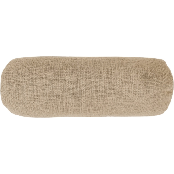Tiseco bolster kussen Cotton Slub zand 15 x 45 cm