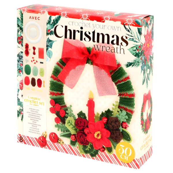 Weihnachtskranz Häkelset DIY 30 cm