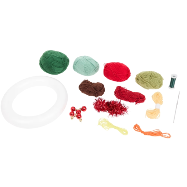 Weihnachtskranz Häkelset DIY 30 cm