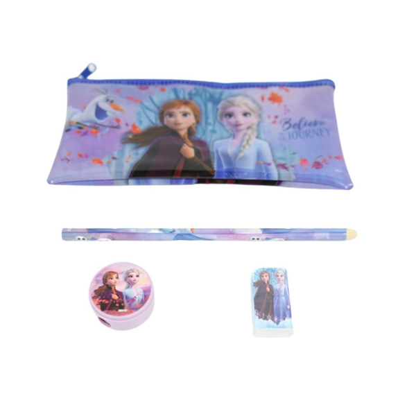 Etui met inhoud frozen blauw 18 cm