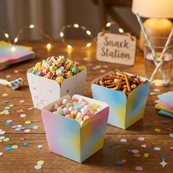 Snackbox 9 cm 6 stuks 3 assorti